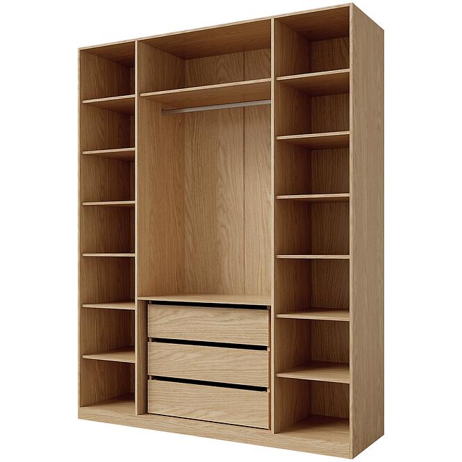 Skriňa Soreno 180 Prírodný dub/Macadamia