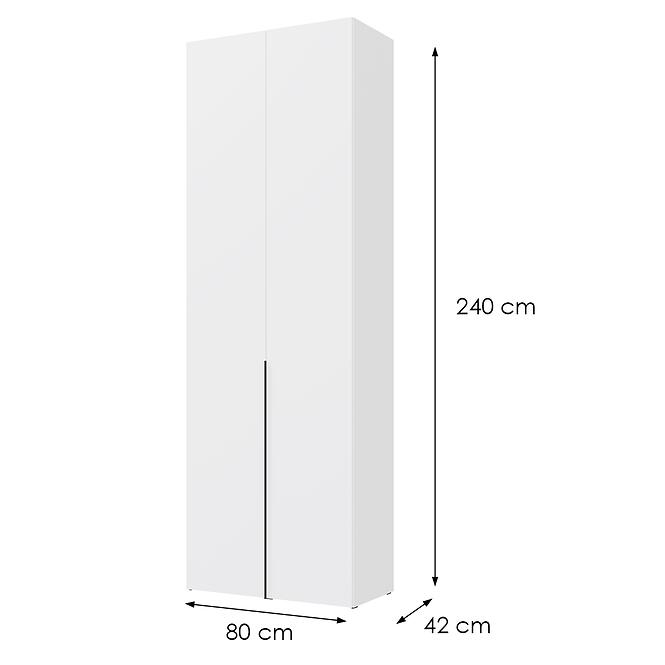 Skriňa Slim 2d S02 Biela,2