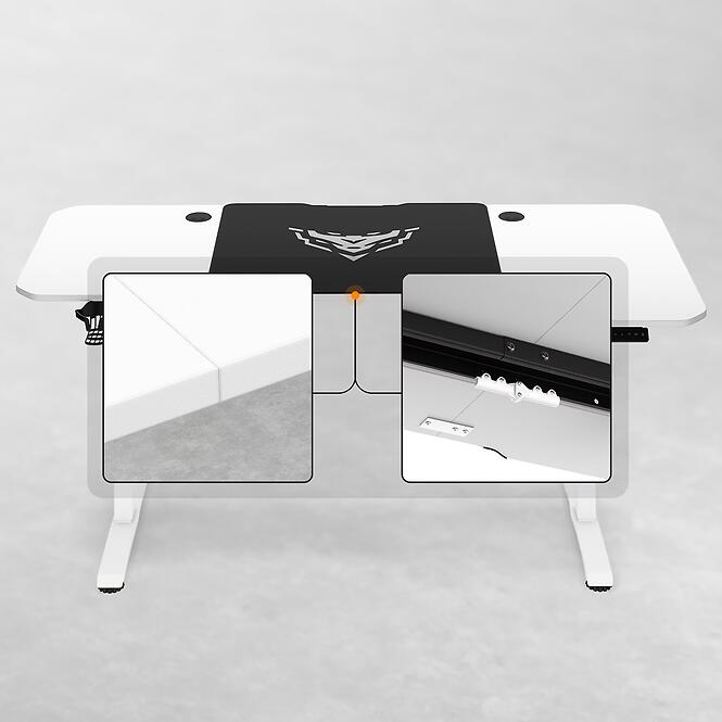Písací Stolík S Regulovaním Výšky Diablo X-Tensio 1600 Biely,7