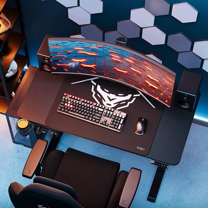Písací Stolík S Regulovaním Výšky Diablo X-Tensio 1100 Čierna