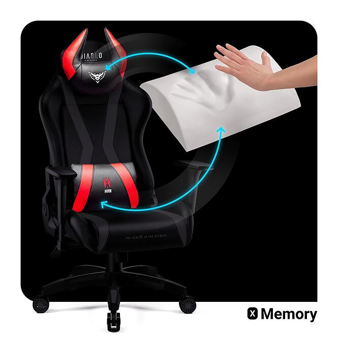 Kreslo Pre Hráča Diablo X-Horn S Čierna A Červená