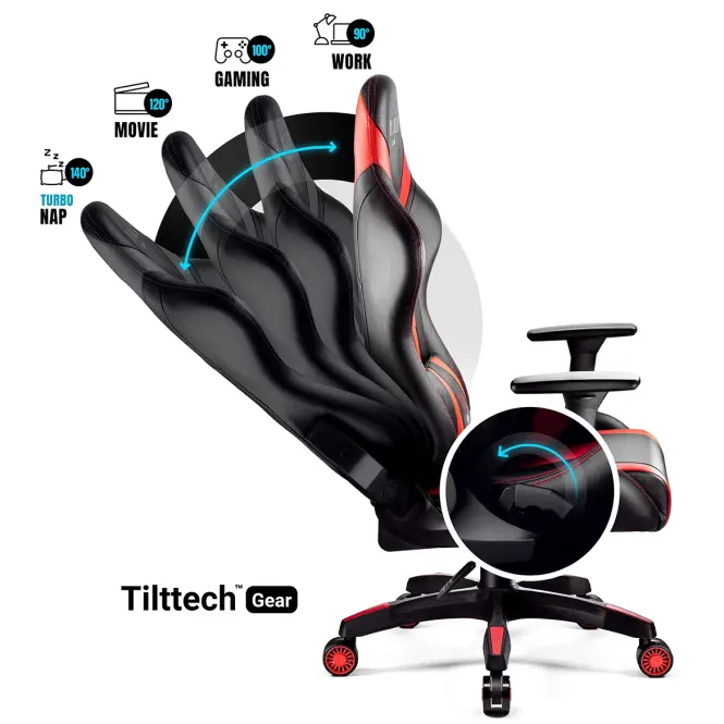 Kreslo Pre Hráča Diablo X-Horn S Čierna A Červená,7
