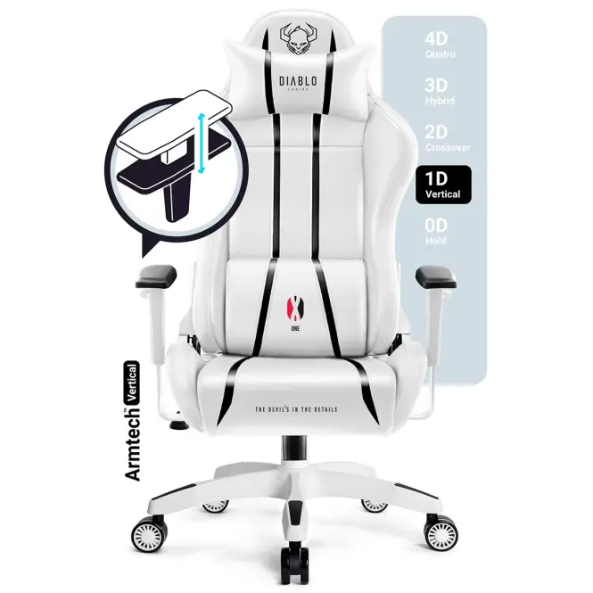 Kreslo Pre Hráča Diablo X-One S Biely-Čierna,8