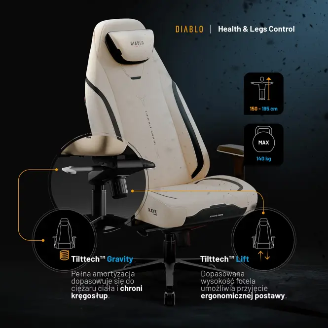 Kreslo Pre Hráča Diablo X.Eye Prime Normal Desert Storm