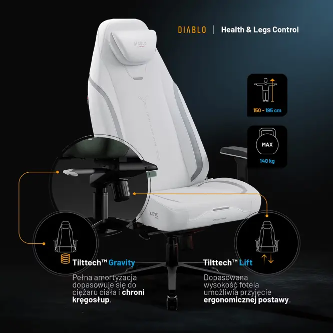 Kreslo Pre Hráča Diablo X.Eye Prime Ghosted White