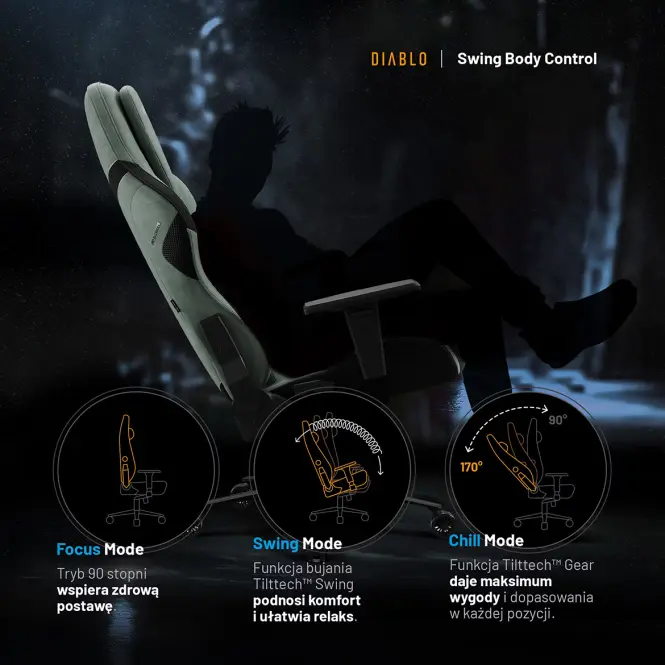 Kreslo Pre Hráča Diablo X.One Prime Ghotic Green,7