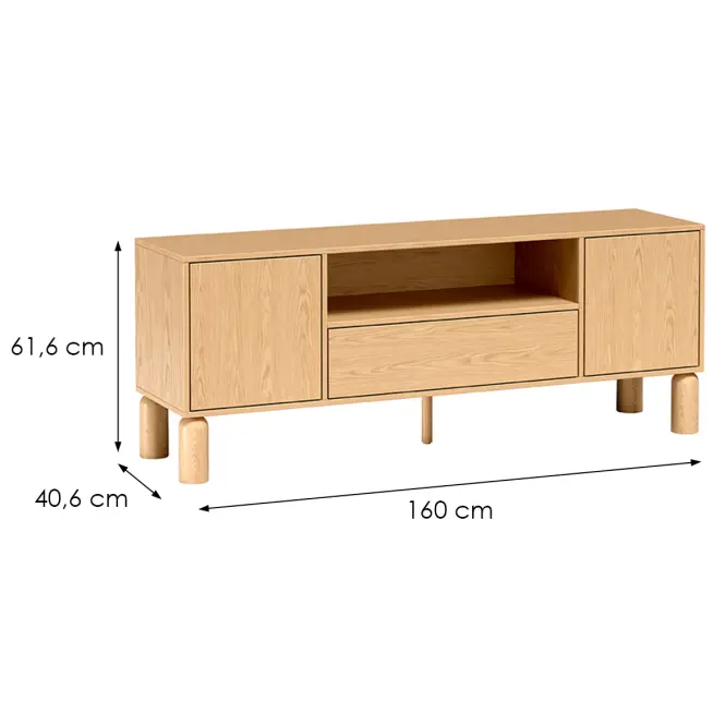 TV stolík Sanden S6 Bookmatch