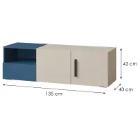 TV stolík Lorin 9 Kašmír/Morská modrá