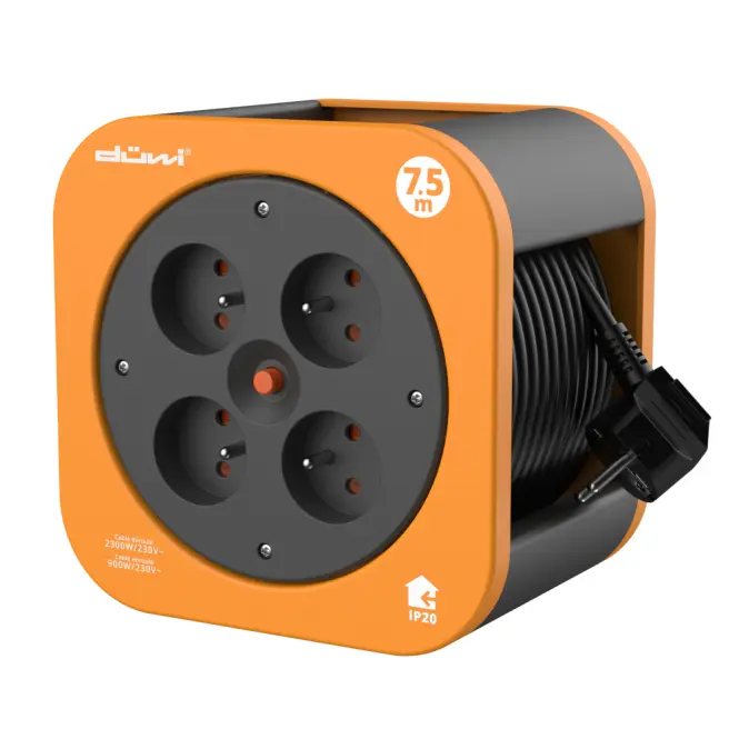 Predlžovací kábel „BOX” 7,5M 24619 ORANGE-BLACK