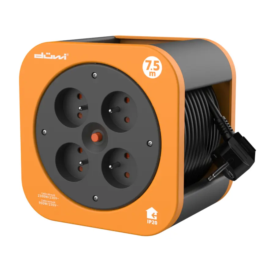 Predlžovací kábel „BOX” 7,5M 24619 ORANGE-BLACK