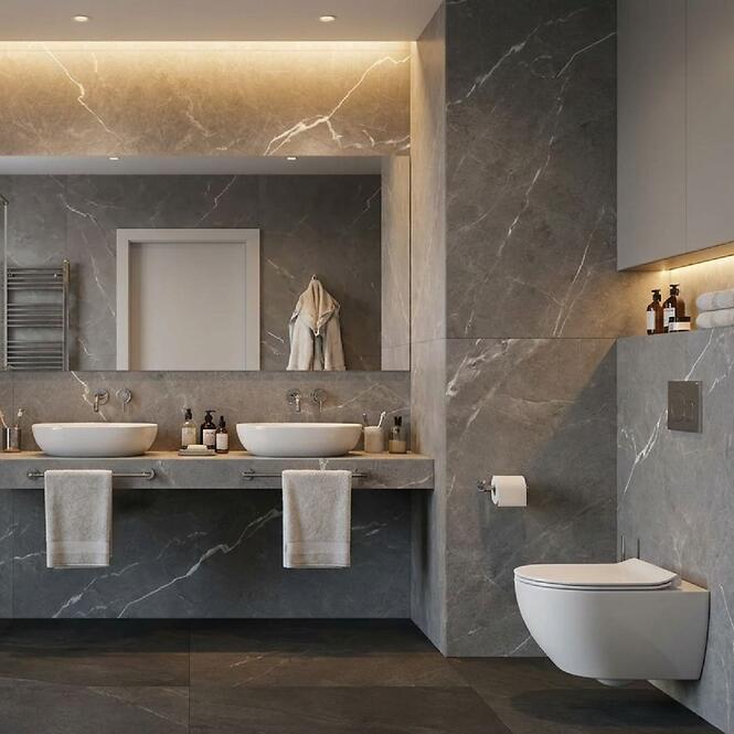 Obkladovy panel SPC Carrara Grey 60x120cm 4mm