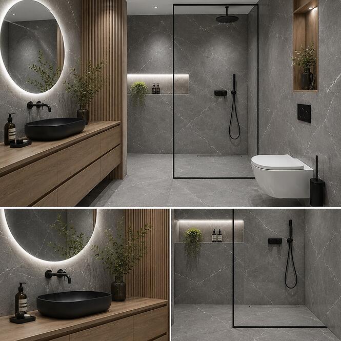 Obkladovy panel SPC Carrara Grey 60x120cm 4mm