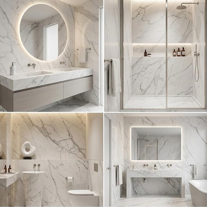 Obkladovy panel SPC Carrara White 30x60cm 4mm