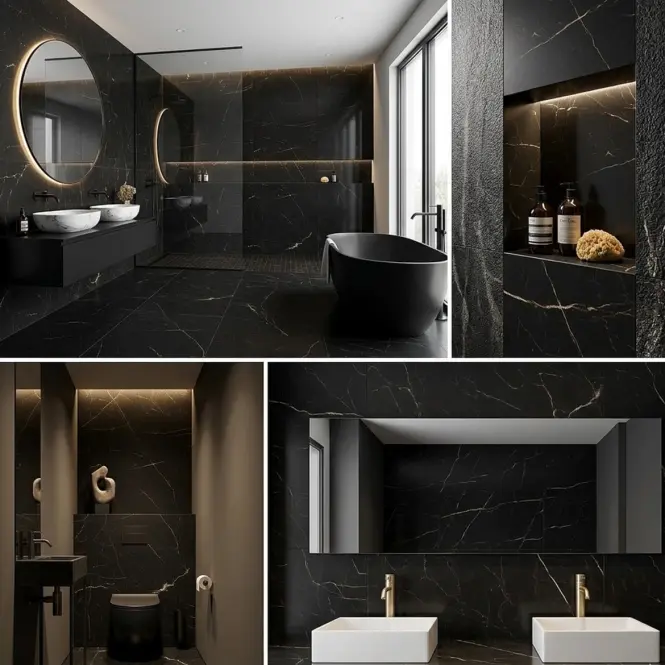 Obkladovy panel SPC Carrara Black 30x60cm 4mm,3