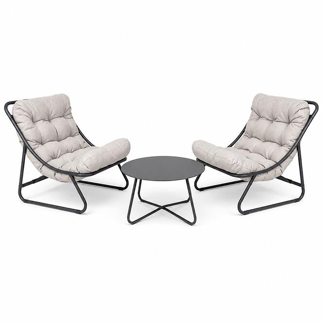Komplet záhradného nábytku Samba 2+1 šedá