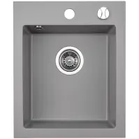 Granitový drez Lot šedý 48x39 + sifón