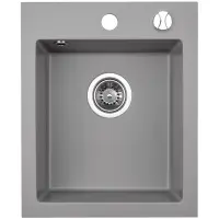Granitový drez Lot šedý 48x39 + sifón
