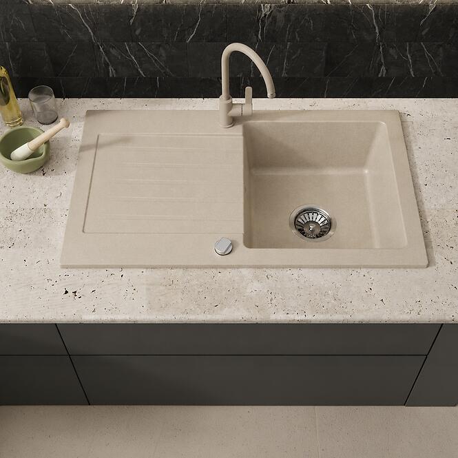 Granitový drez Pico 2 béžový 760x440,2