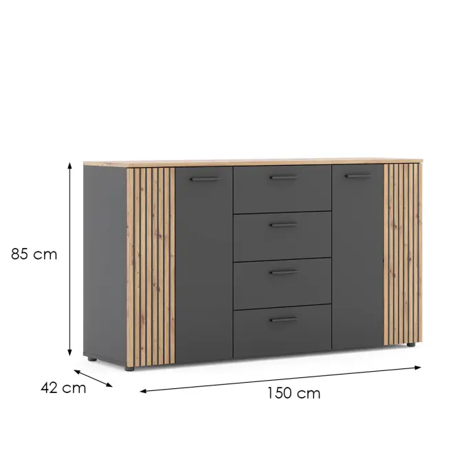 Komoda Karo Front Antracit/Artisan,2