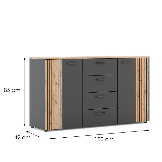 Komoda Nr 14 Front Antracit/Artisan,2