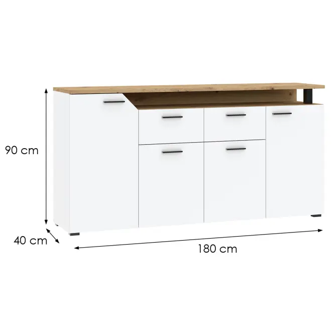 Komoda Vero Front Biela,2