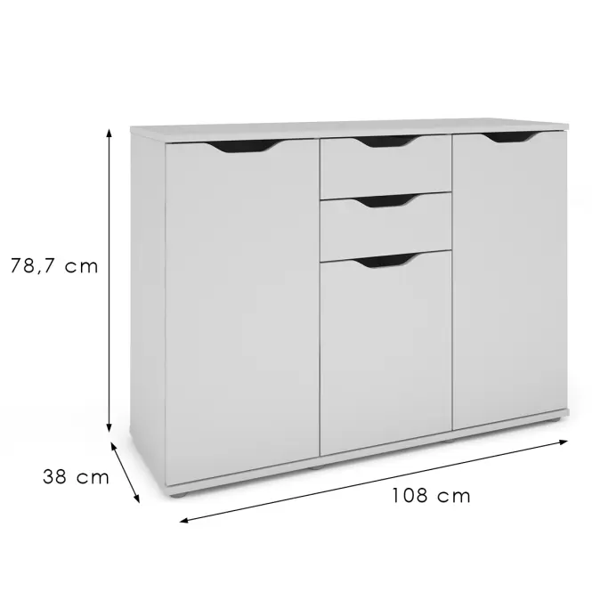 Komoda Ines 2s 3d Biela,2