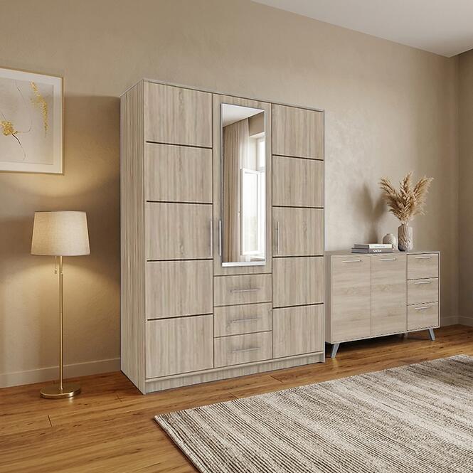 Súprava skriňa  Bali D3 Sonoma + Komoda Bali 140