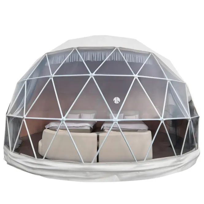 Kupolový stan FI 7M - 38 m2 dvere PVC+okno