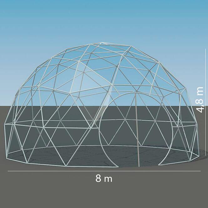 Kupolový stan FI 8M - 50 m2 dvere PCV