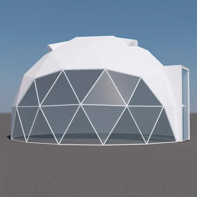Kupolový stan FI 5M - 20 m2 sklenené dvere,2