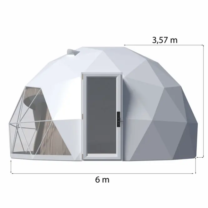 Kupolový stan FI 6M - 28 m2 sklenené dvere,4