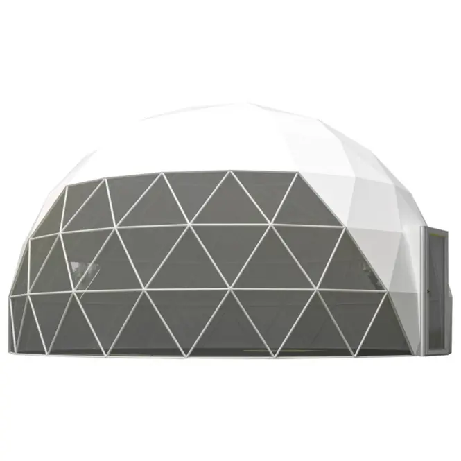 Kupolový stan FI 8M - 50 m2 sklenené dvere