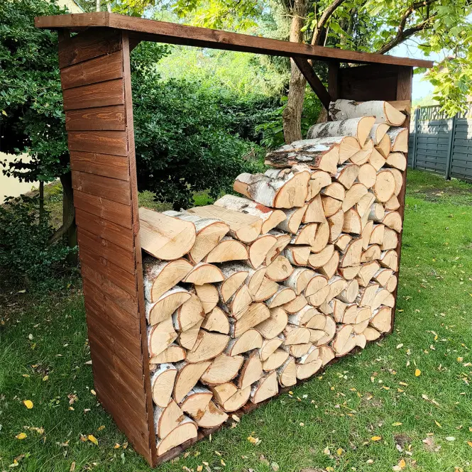 Drevená kôlňa 180x64x183 cm hnedá,4