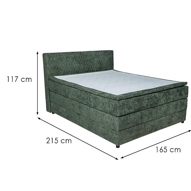 Kontinentalne postel Omaha 160 zelená,3