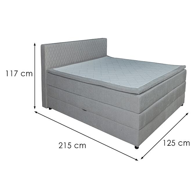 Kontinentalne postel Omaha 120 svetlosivá,3
