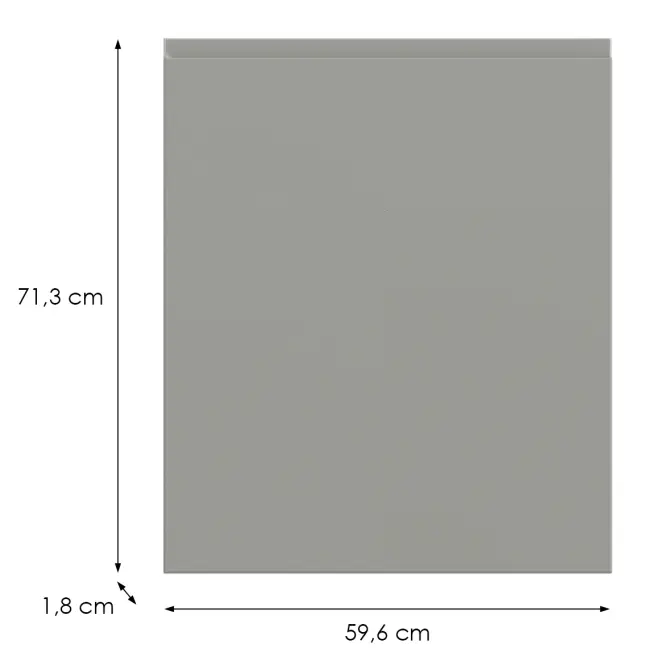 Kuchynská predná časť D100n  T8 K261 Sivá Matná Grii