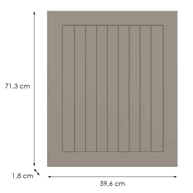 Kuchynská predná časť D100n H5 K257 Kašmír Matná Grii