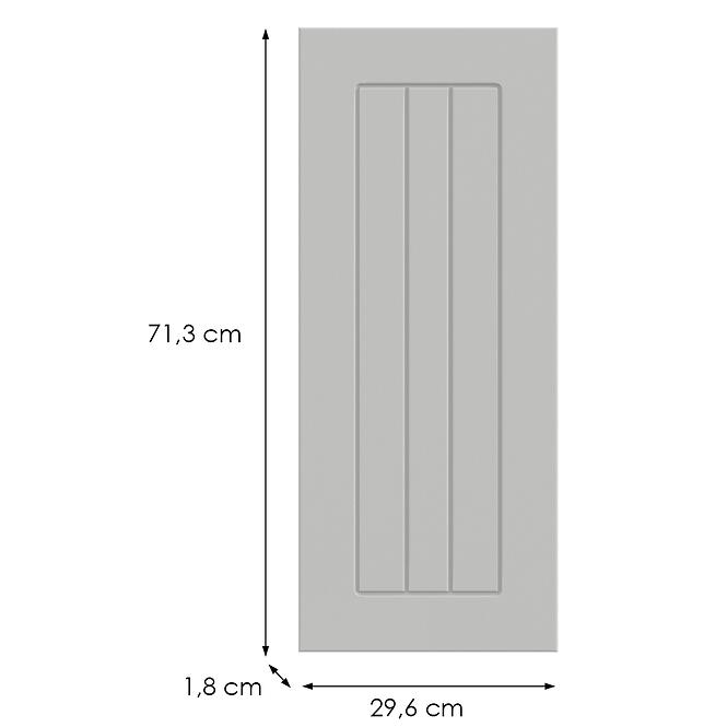 Kuchynská predná časť D30(L/P)  H5 K252 Biely Gr I,2