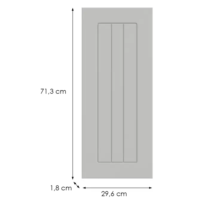 Kuchynská predná časť D30(L/P)  H5 K252 Biely Gr I,2