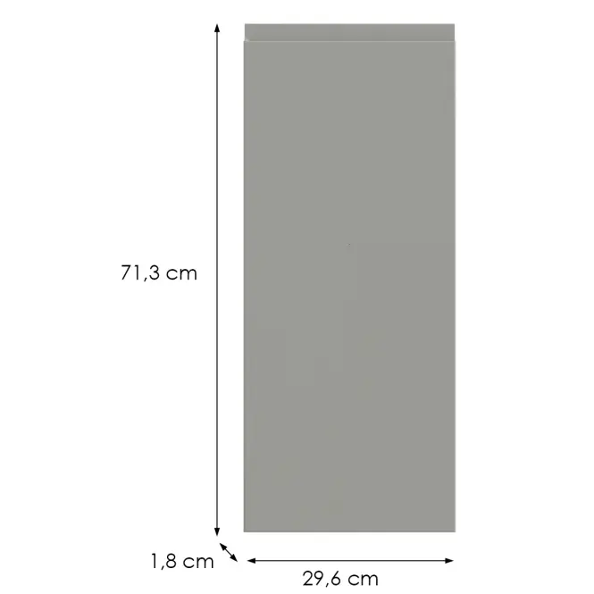 Kuchynská predná časť D30 P T8 K261 Sivá Matná Grii