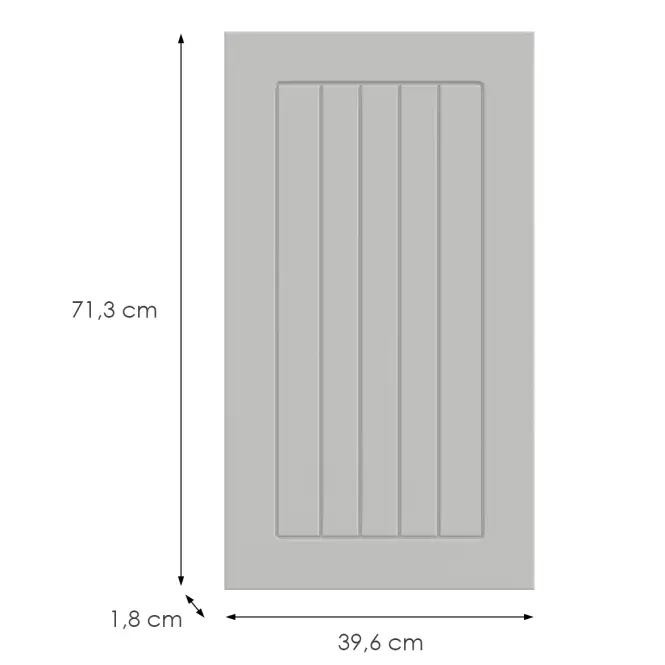 Kuchynská predná časť D40(L/P)  H5 K252 Biely Gr I