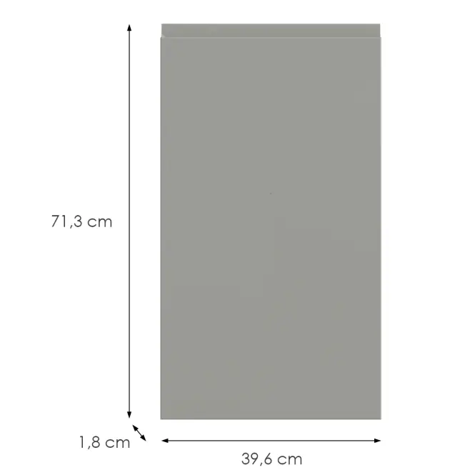 Kuchynská predná časť D40 L T8 K261 Sivá Matná Grii,2