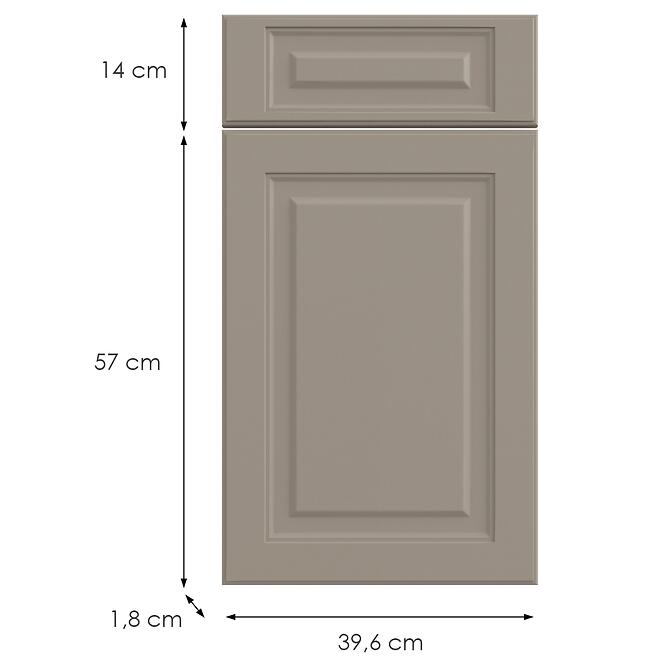 Kuchynská predná časť D40s1(L/P)  V6 K257 Kašmír Matná Grii