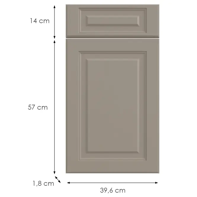 Kuchynská predná časť D40s1(L/P)  V6 K257 Kašmír Matná Grii,2