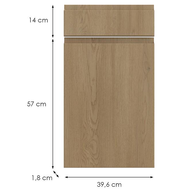 Kuchynská predná časť D40s1 P T8 K282 Dub Cremona Grii