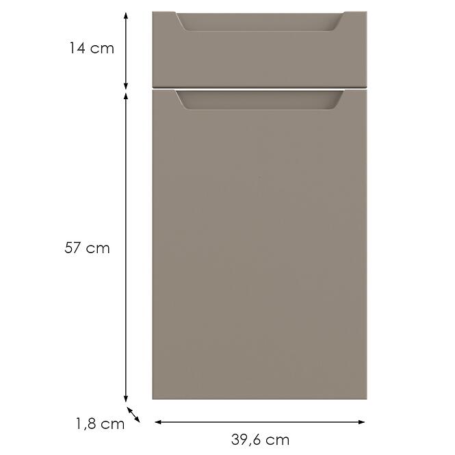 Kuchynská predná časť D40s1 L Q2 K204 Capuccino Matná Gri,2