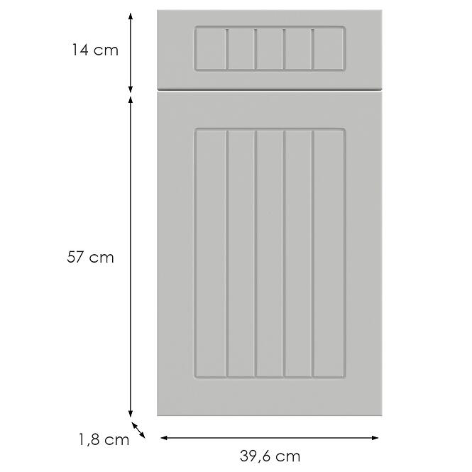 Kuchynská predná časť D40s1(L/P)  H5 K252 Biely Gr I