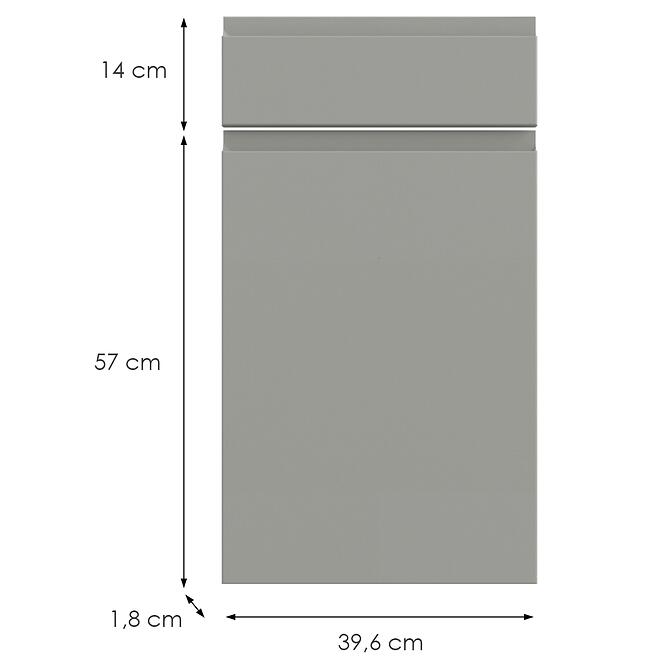 Kuchynská predná časť D40s1 L T8 K261 Sivá Matná Grii