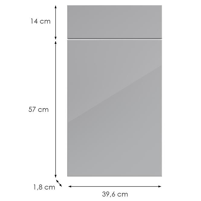 Kuchynská predná časť D40s1(L/P) L9 K268 Sivá Hg Griii,2