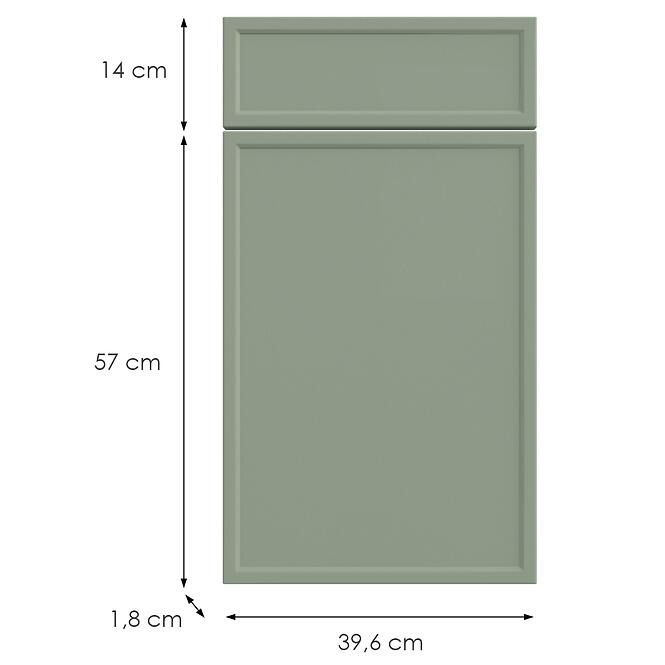 Kuchynská predná časť D40s1(L/P) O6 K-279 Olivový Grii